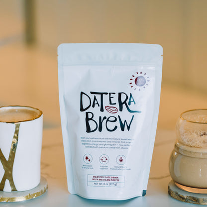 Superbebida de dátil mezclada con café premium
