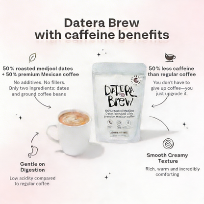 Superbebida de dátil mezclada con café premium