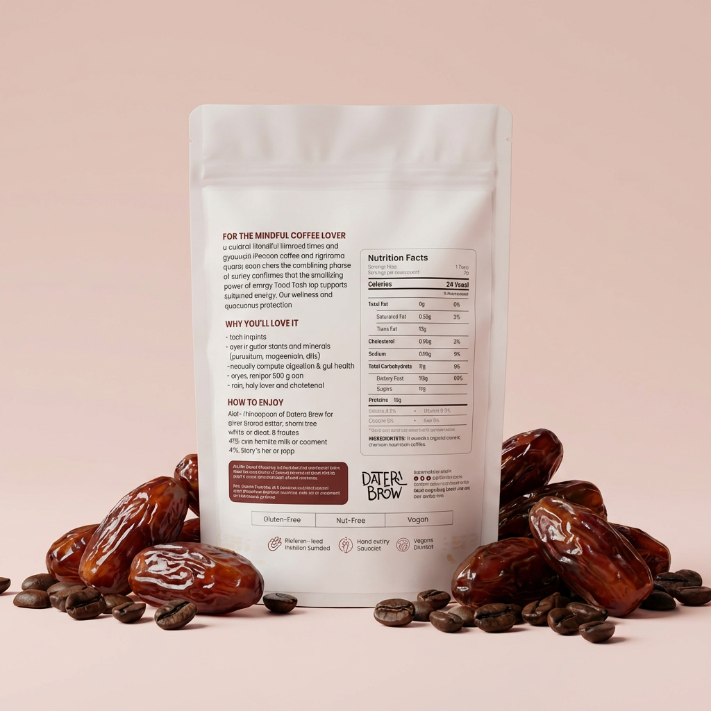 Superbebida de dátil mezclada con café premium