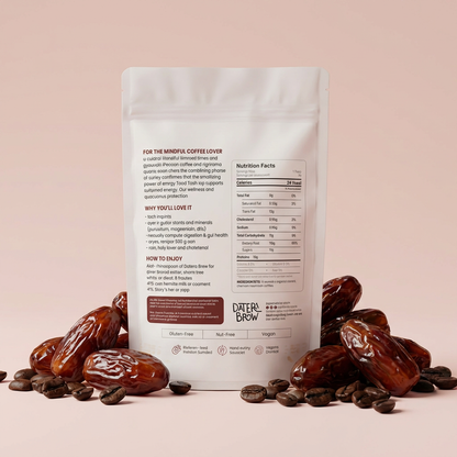 Superbebida de dátil mezclada con café premium