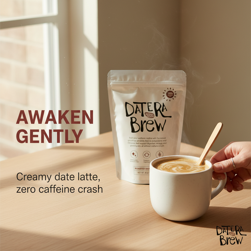 Superbebida de dátil mezclada con café premium
